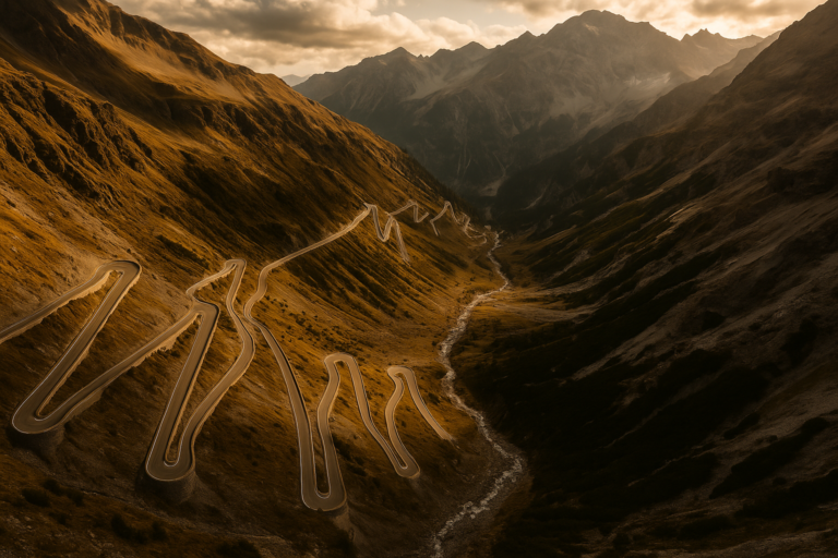 I 48 tornanti del Passo dello Stelvio visti dall'alto, Alto Adige